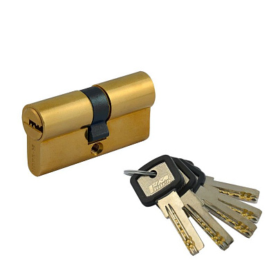  Цилиндр ключ/ключ МЦ-ЛПУ-60 (латунь) (30-30) перф.кл. Нора-М 