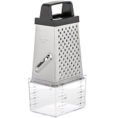 Терка LR07-55 4 поверхности, контейнер 250мл, высота 15 см нержавеющая сталь Терка LR07-55 4 поверхности, контейнер 250мл, высота 15 см нержавеющая сталь