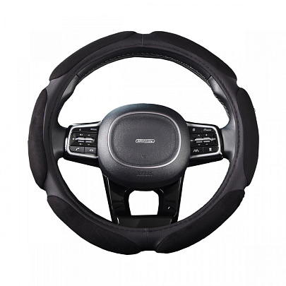 Оплетка SKYWAY Sponge classic, 6 подушечек, размер M, черная замша Оплетка SKYWAY Sponge classic, 6 подушечек, размер M, черная замша