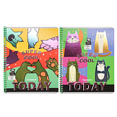 Тетрадь 48л. А5. Будни котят, клетка, Т48-3620 Тетрадь 48л. А5. Будни котят, клетка, Т48-3620