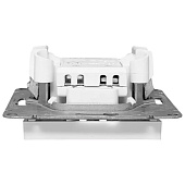  Выключатель встраиваемый 1 клавиша, цвет белый, с подсветкой, EKF Эпика 