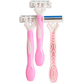 Станок для бритья одноразовый DILLIGEN 3 3шт Pink женские блистер Станок для бритья одноразовый DILLIGEN 3 3шт Pink женские блистер