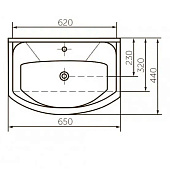 Раковина Элеганс 65 (для тумбы Женева) Rosa Раковина Элеганс 65 (для тумбы Женева) Rosa