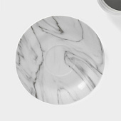 Чайная пара керамическая Доляна «Мрамор», серый, 4980301 Чайная пара керамическая Доляна «Мрамор», серый, 4980301