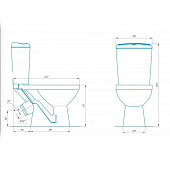 Унитаз-компакт Комфорт к/в, 2 реж. арм, сиденье полипр Rosa Унитаз-компакт Комфорт к/в, 2 реж. арм, сиденье полипр Rosa