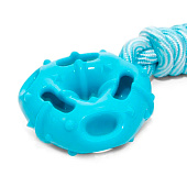 Игрушка для собак Триол из термопластичной резины Пончик с веревкой 80/290 мм 1212 Игрушка для собак Триол из термопластичной резины Пончик с веревкой 80/290 мм 1212
