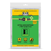  Сетка москитная с крепежом для оконных проемов в пакете белая 1,5мх1,5м Nadzor/20 MSN015P 17202 