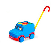 Игрушка Каталка на палочке Машинка, шестерёнки, звуковой эффект, Размер: 23х12х12см Игрушка Каталка на палочке Машинка, шестерёнки, звуковой эффект, Размер: 23х12х12см