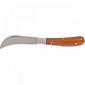  Нож садовый, 170 мм, складной, изогнутое лезвие, деревянная рукоятка// PALISAD , 79001 