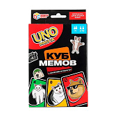  Игра настольная УМНЫЕ ИГРЫ Карточная игра Куб мемов UNO минута 92х130х22мм, 405175 