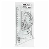  Набор чертежный средний ПИФАГОР (линейка 20см, 2 треуг., трансп.) пакет, 210627 