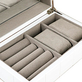 Шкатулка для украшений дерево «Шарм», белая, под часы, с зеркалом, 20,5х8х12 см Шкатулка для украшений дерево «Шарм», белая, под часы, с зеркалом, 20,5х8х12 см