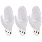 Крючки самоклеящиеся Park ABS 3х5 см, 3 шт 008082 Крючки самоклеящиеся Park ABS 3х5 см, 3 шт 008082