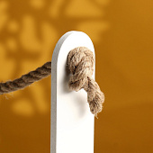 Кашпо деревянное 25.5х15х30 см "Аром" ручка канат белое 5309166 Кашпо деревянное 25.5х15х30 см "Аром" ручка канат белое 5309166