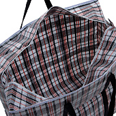 Сумка хозяйственная на молнии, 105 л, цвет белый/чёрный Сумка хозяйственная на молнии, 105 л, цвет белый/чёрный