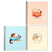 Тетрадь А5, 48 л на спирали 3 шт., внутренний блок №1 МИКС «Аниме котики» 10187359 Тетрадь А5, 48 л на спирали 3 шт., внутренний блок №1 МИКС «Аниме котики» 10187359