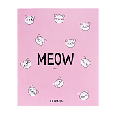  Тетрадь 48л. А5. MEOW, клетка, обложка мелованный картон, блок офсет, микс, 4841454 