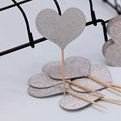 Набор шпажек для торта 12 шт. "Heart", (8 см)