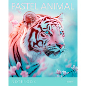 Тетрадь А5 96л скрепка клетка пласт.обл. Pastel Animals серия (30) /96Т5В1пл/
