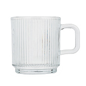 Кружка с рельефным узором MILLIMI 340мл, стекло 806-174 Кружка с рельефным узором MILLIMI 340мл, стекло 806-174