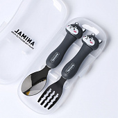 Набор детских столовых приборов в футляре «Щенята», 10105352 Набор детских столовых приборов в футляре «Щенята», 10105352