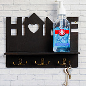  Ключница настенная Home, чёрная, 5059647 