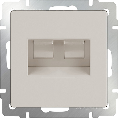 Розетка RJ-11+RJ-45 слоновая кость/Werkel /W1182103 Розетка RJ-11+RJ-45 слоновая кость/Werkel /W1182103