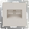  Розетка RJ-11+RJ-45 слоновая кость/Werkel /W1182103 