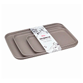 Подносы, набор из 3х штук - 24х17, 30,5х22, 35х25,французcкий серый М1108 Подносы, набор из 3х штук - 24х17, 30,5х22, 35х25,французcкий серый М1108