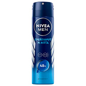 Дезодорант спрей Nivea Deo муж Грейпфрут и мята 150мл Дезодорант спрей Nivea Deo муж Грейпфрут и мята 150мл