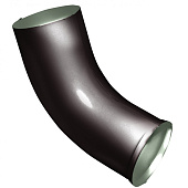  Колено стока 125/90 Optima, Коричневый Ral:8017 