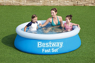  BESTWAY Бассейн надувной Fast Set, круглый, 183x51см,   57392 