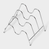 Подставка для крышек Доляна, 3 секции, 21х14х14 см, 133633 Подставка для крышек Доляна, 3 секции, 21х14х14 см, 133633