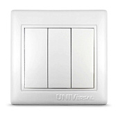 Выключатель 3-кл. бел.(C0043)/UNIVersal Севиль Выключатель 3-кл. бел.(C0043)/UNIVersal Севиль