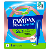  Тампоны TAMPAX Compak Pearl с аппликатором Super Single 8шт 