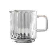 Кружка с рельефным узором MILLIMI 340мл, стекло 806-174 Кружка с рельефным узором MILLIMI 340мл, стекло 806-174