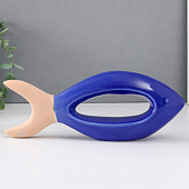 Сувенир керамика "Рыбка" песочно-синяя 26х5,5х9,5 см 9704788 Сувенир керамика "Рыбка" песочно-синяя 26х5,5х9,5 см 9704788