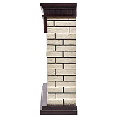  Портал Firelight Bricks Classic 16" камень бежевый, шпон темный дуб 104х99х29,5 