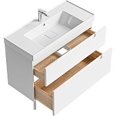 Тумба Ванкувер 100 напольная белая с раковиной Гремми 100 Т10/2н Aqwella Тумба Ванкувер 100 напольная белая с раковиной Гремми 100 Т10/2н Aqwella