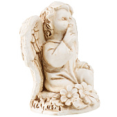  Сувенир полистоун Ангелочек сидит на цветах, микс, 3х4х4,5 см, 10227481 