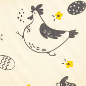  Скатерть (рогожка) 180х144 Доляна Сhicken farm 5538637 