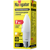 Лампа LED 7Вт Е27, свеча, 2700К теплый Navigator
