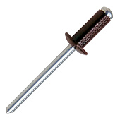  Заклепка вытяжная ал/сталь 4,0х10мм, 20шт, RAL 8017 шоколадно-коричневый 