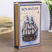 Сейф-книга дерево Морское приключение кожзам 21х13х5 см 3622222 Сейф-книга дерево Морское приключение кожзам 21х13х5 см 3622222