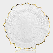 Тарелка «Сияние»,золотистая отводка, стекло, 10887639 Тарелка «Сияние»,золотистая отводка, стекло, 10887639