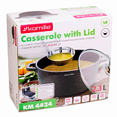 Кастрюля 20х8,5см из литого алюминия с антипригарным покрытием 4424 Кастрюля 20х8,5см из литого алюминия с антипригарным покрытием 4424