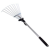  Грабли веерные малые раздвижные 9 зубьев, телескоп 730мм ДоброСад 714-075 