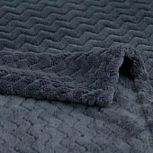  Покрывало 180х200 Зигзаг фланелевое темно-серый 