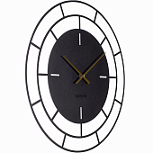  Часы настенные  Венеция  Рубин, d-50 см, металл, открытая стрелка, черный , 5025-001 (5) 