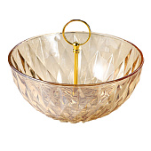 Ваза для фруктов с держателем, d=22,5 см,стекло, золотой 9226984 Ваза для фруктов с держателем, d=22,5 см,стекло, золотой 9226984